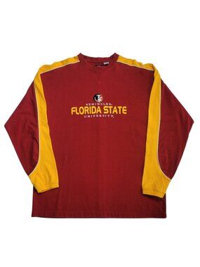 Vintage 90s Florida State Seminoles Long Sleeve Shirt XL Garnet Streetwear